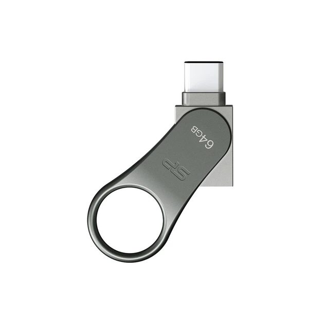 USB флеш накопичувач Silicon Power 128 GB DriveMobile C80 USB 3.1 + Type-C Silver (SP128GBUC3C80V1S) - Фото 2 USB флеш накопичувач Silicon Power 128 GB DriveMobile C80 USB 3.1 + Type-C Silver (SP128GBUC3C80V1S) - зображення 2