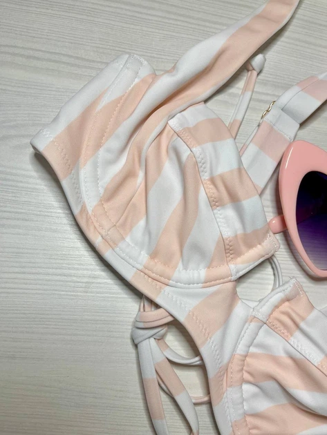 Жіночий купальник Victoria's Secret роздільний в рожеву смужку (M) - Фото 8 Жіночий купальник Victoria's Secret роздільний в рожеву смужку (M) - изображение 8