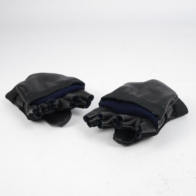 Тактичні зимові рукавиці чорний M - зображення 2