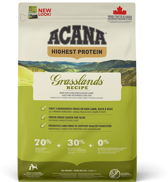 Сухой корм для собак всех пород ACANA Grasslands Dog 2 кг (a54220) - изображение 2