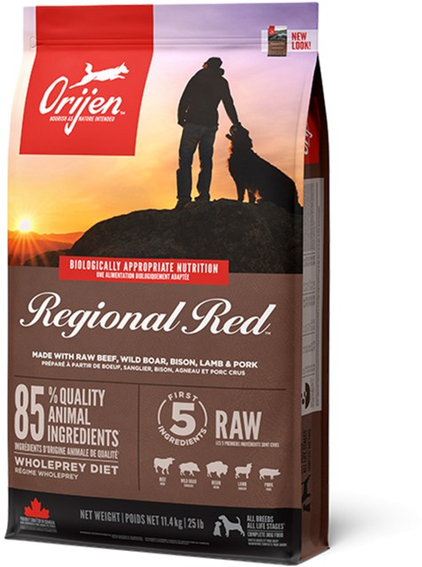 Сухой корм для собак Orijen Regional Red со вкусом мяса и рыбы 11.4 кг (o18412) - изображение 1