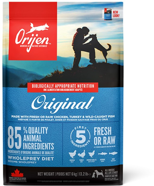 Сухой корм для собак для всех пород Orijen Original Dog с курицей и индейкой 6 кг (o18260) - изображение 2