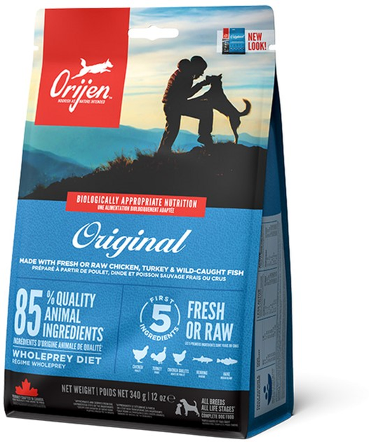 Сухой корм для собак Orijen Original Dog Для всех пород с курицей и индейкой 340 г (o18234) - изображение 1