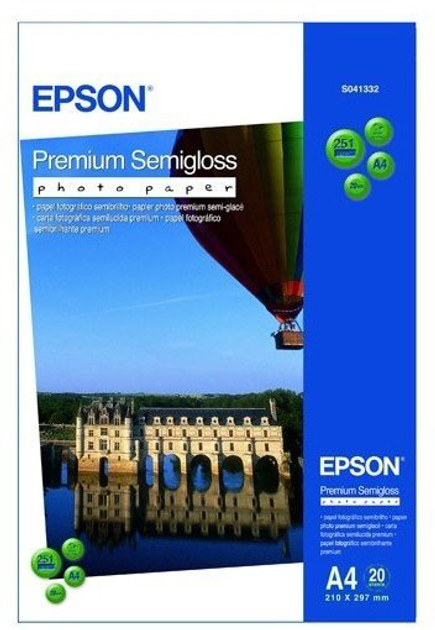Półbłyszczący papier fotograficzny Epson Premium A4 (C13S041332) - obraz 1