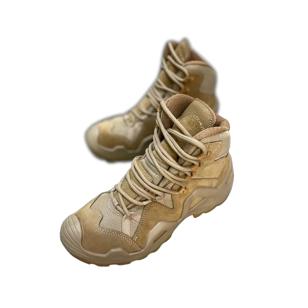 Армійські чоловічі черевики берци Vaneda нубук кордура 41 розмір Койот (Kali) ідеальне взуття для будь-яких умов для екстремальних умов надійний захист - зображення 1