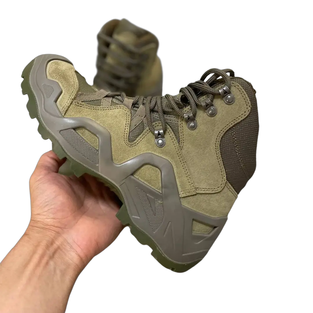 Армійські чоловічі черевики берци Vaneda нубук кордура Оливковий 40 розмір (Kali) ідеальне взуття для будь-яких умов для екстремальних умов надійний захист - зображення 1