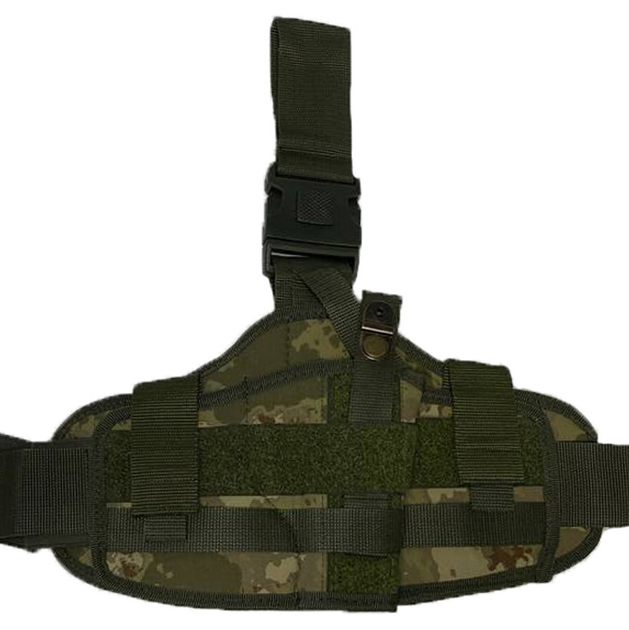 Тактична кобура на ногу для пістолета для військових та армії зсу сумка для пістолета Хакі - зображення 2