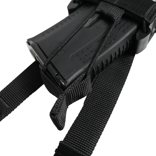 Жесткий усиленный тактический подсумок GU Single Mag Pouch, черный мультикам - изображение 6