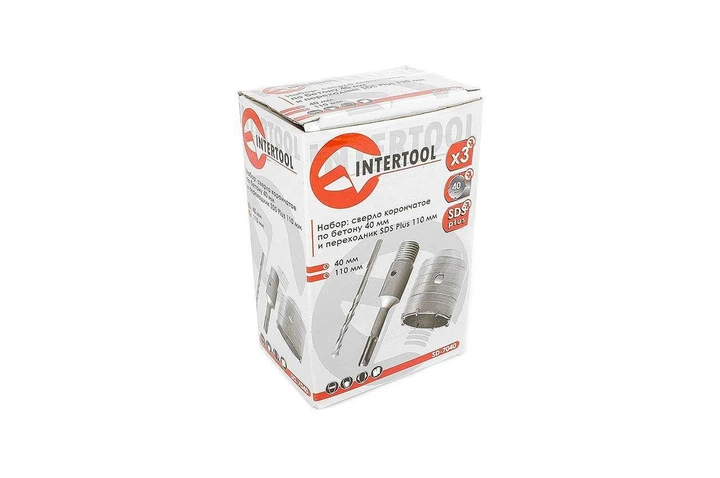 Сверло корончатое по бетону SDS+ Intertool 40 мм (SD-7040) - Фото 6 Сверло корончатое по бетону SDS+ Intertool 40 мм (SD-7040) - изображение 6