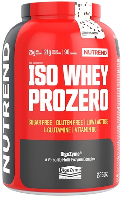 Протеїн Nutrend Iso Whey Prozero 2250 г Печиво з кремом (8594014869194) - зображення 1