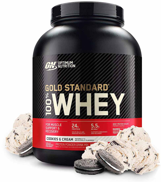 Białko Optimum Nutrition Whey Gold Standard 2270 g Jar Strawberry (5060469988542) - obraz 1