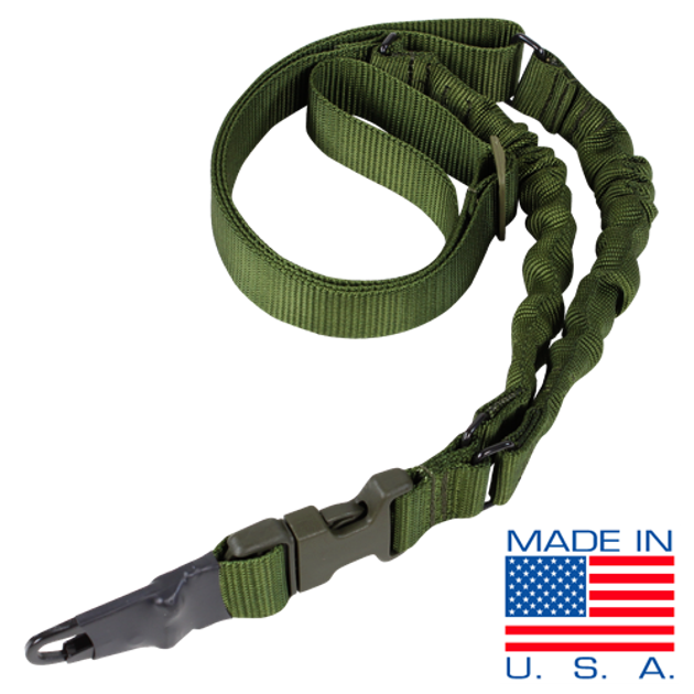 Двухточечных ремінь для зброї Condor ADDER Double Bungee One Point Sling US1022 Олива (Olive) - зображення 1