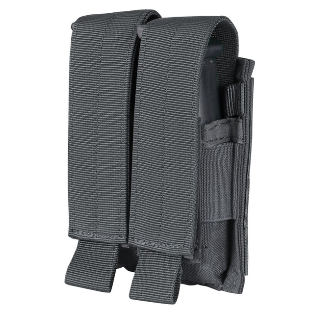 Підсумок для магазинів пістолетних моле Condor Double Pistol Mag Pouch MA23 Slate (Сірий) - зображення 1