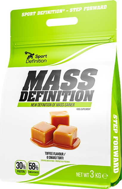 Gainer Sport Definition Mass Definition 3000 g Toffee (5902811807487) - obraz 1