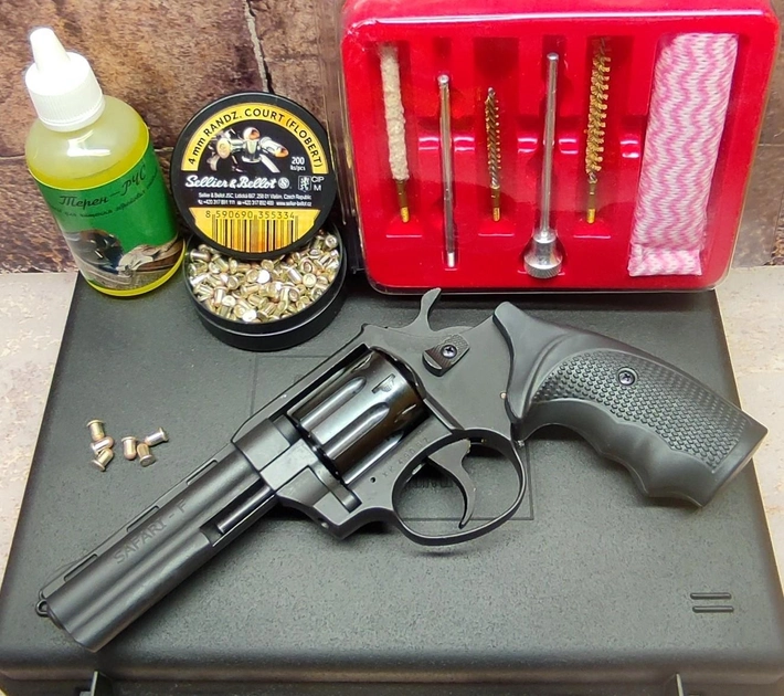 Револьвер под патрон Флобера Safari (Сафари) РФ 441 М (рукоять пластик) FULL SET - изображение 2