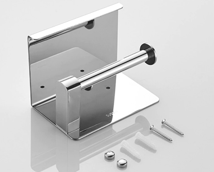 Держатель туалетной бумаги Primo TP01 металлический с полкой - Silver - изображение 6