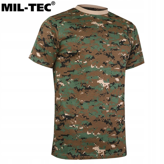Хлопковая футболка Mil-Tec® Digital Woodland S - изображение 2