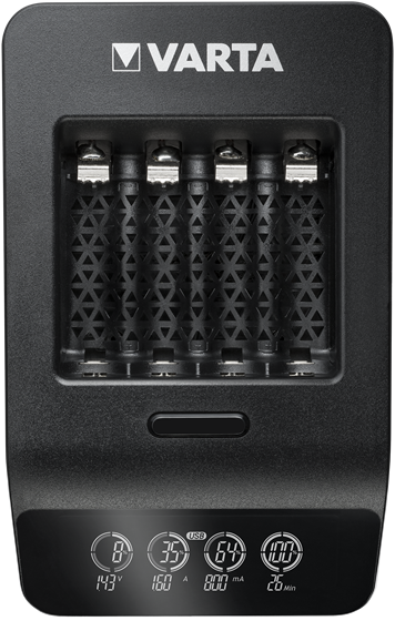 Ładowarka akumulatorków Varta LCD Smart Charger+ EU with 4x AA 2100 mAh Black (57684101441) - obraz 3