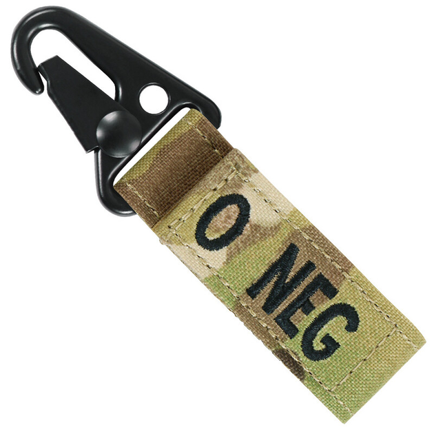 Ключниця карабін група крові на ключі Condor Blood Type Key Chain 239 1 (0-), Crye Precision MULTICAM - зображення 1