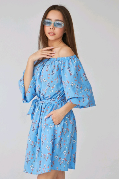 Летнее платье для девочки Merishop 9999 р. 164 см Голубой от продавца ...