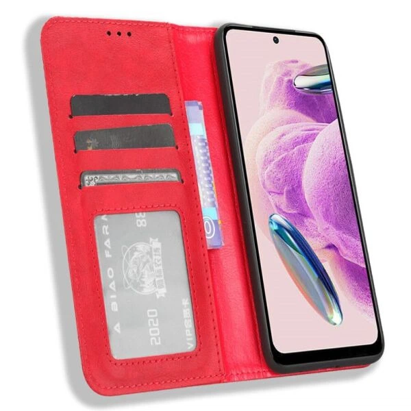 Чехол-книжка Deexe Retro Style для Xiaomi Redmi Note 12S - Red - изображение 2