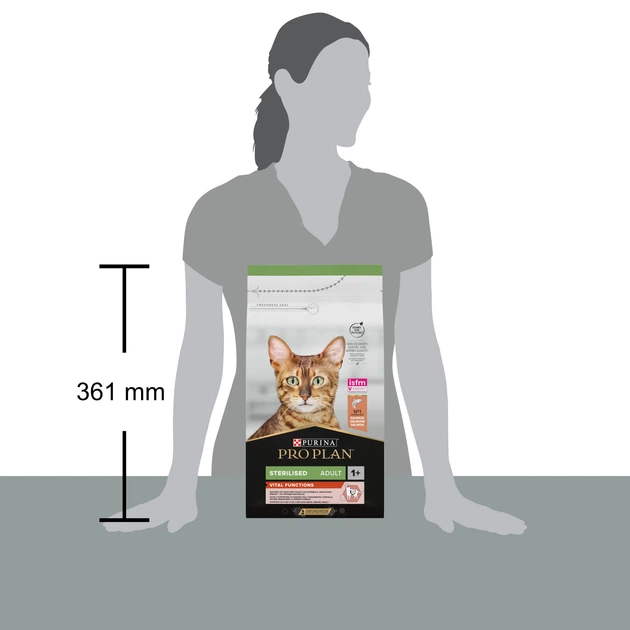Сухий корм для стерилізованих котів Purina Pro Plan Sterilised Adult 1+ Vital Functions Пуріна Проплан з лососем 1,5 кг (7613036517362) - изображение 4