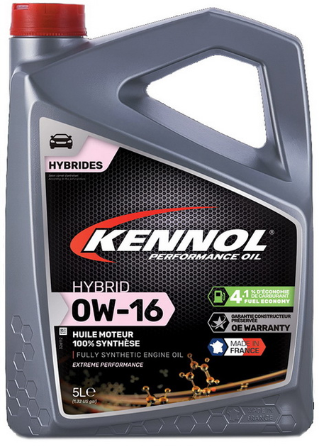 Масло моторное синтетическое KENNOL HYBRID 0W16, 5л KENNOL 192713 ...