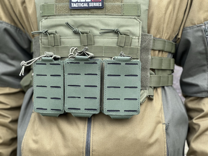 Підсумок під магазин Tactic, тактичний армійський підсумок ак одинарний колір Олива (pouch-AK-olive) - зображення 2