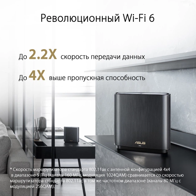 Маршрутизатор Asus ZenWiFi XT8 2PK Black MESH система WiFi6