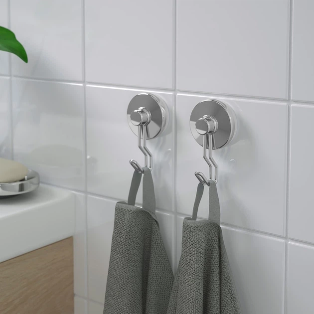 Гачки в ванну IKEA KROKFJORDEN сріблястий 2 шт 704.539.98 - зображення 2