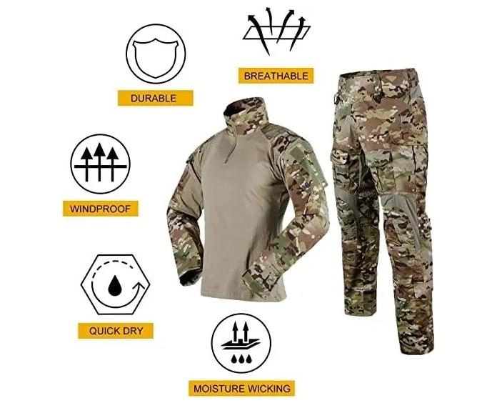 Тактический костюм G3 Multicam, штурмовая военная, боевая форма, рубашка с длинным рукавом и брюки с наколенниками Мультикам р.XL - изображение 2