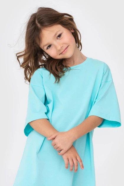 Дитяча футболка KIDS блакитна 134/140 (7770167) - Фото 3 Дитяча футболка KIDS блакитна 134/140 (7770167) - изображение 3