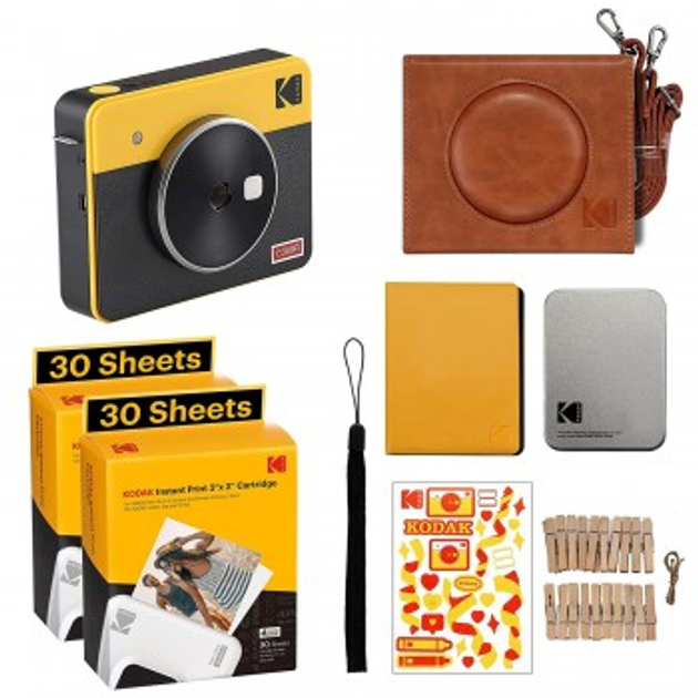Камера моментальной печати KODAK Mini Shot 3 Retro Yellow + фотопленка ...