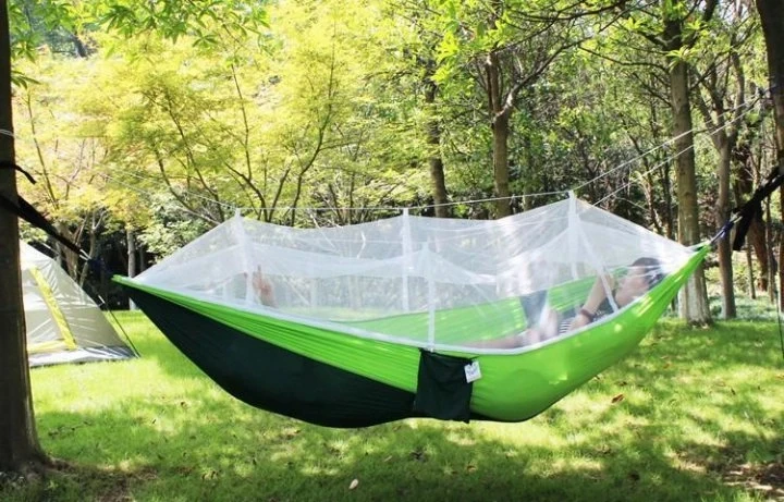 Туристический гамак с москитной сеткой Hammock With Net GREEN - изображение 2