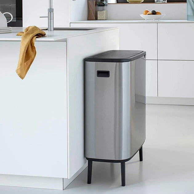 Бак для мусора Brabantia Bo Touch Bin Hi 2х30 л (130649) - Фото 8 Бак для мусора Brabantia Bo Touch Bin Hi 2х30 л (130649) - зображення 8