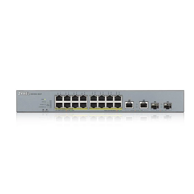 Комутатор для відеоспостереження ZYXEL GS1350-18HP (GS1350-18HP-EU0101F) (16xGE PoE+, 2xGE/SFP, PoE max 250W, NebulaFlex Pro, питание до 250м, автоперезагрузка PoE-портов, L2) - зображення 6