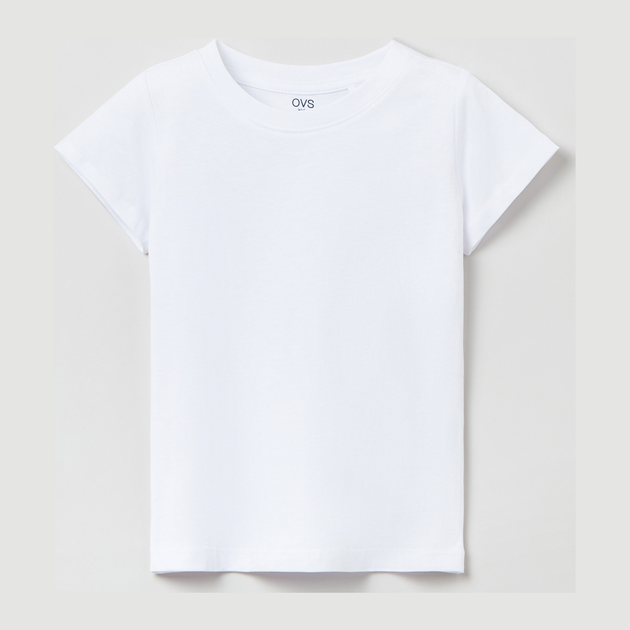Дитяча футболка для дівчинки OVS 1785690 110 см Біла (8057274831580) - зображення 1