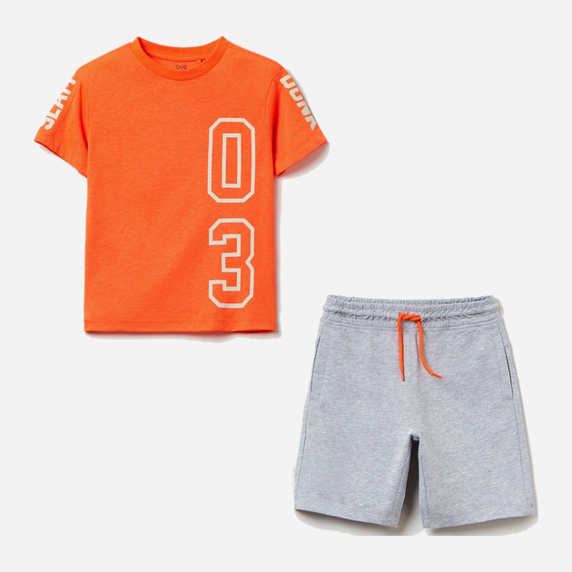 Костюм дитячий (футболка + шорти) OVS 1786589 116 см Оранжевий (8057274849509) - зображення 1