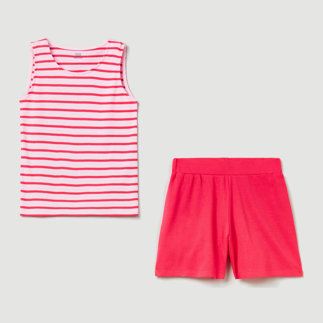 Letnia piżama dziecięca (koszulka + spodenki) OVS 1787552 170 cm Różowa (8057274861280) - obraz 1