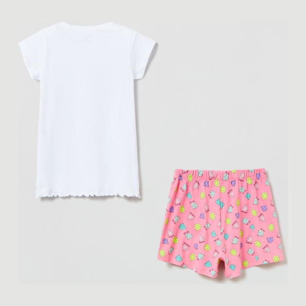 Letnia piżama dziecięca (t-shirt + spodenki) OVS 1802794 134 cm Biały (8056781091555) - obraz 2