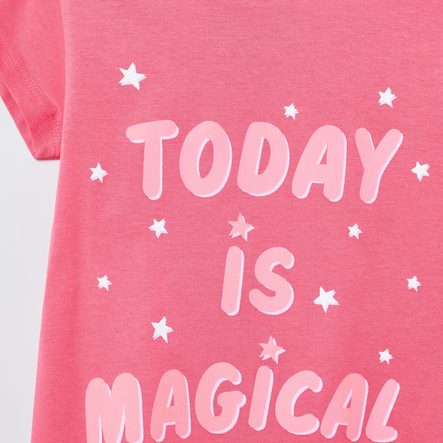 Letnia piżama dziecięca (koszulka + spodenki) OVS 1802801 104 cm Różowa (8056781091579) - obraz 2