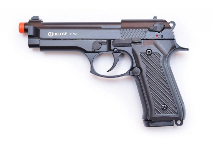 Стартовый пистолет BLOW F92 Black + Патроны 25шт. - изображение 2