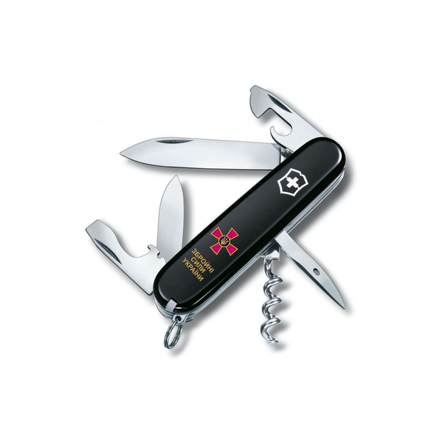 Ніж Victorinox Spartan Army Black "Емблема ЗСУ + Напис ЗСУ" (1.3603.3_W1011u) - зображення 1