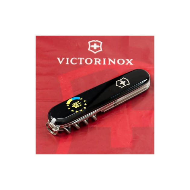 Нож Victorinox Spartan Ukraine Black "Україна ЄС" (1.3603.3_T1130u) - изображение 2