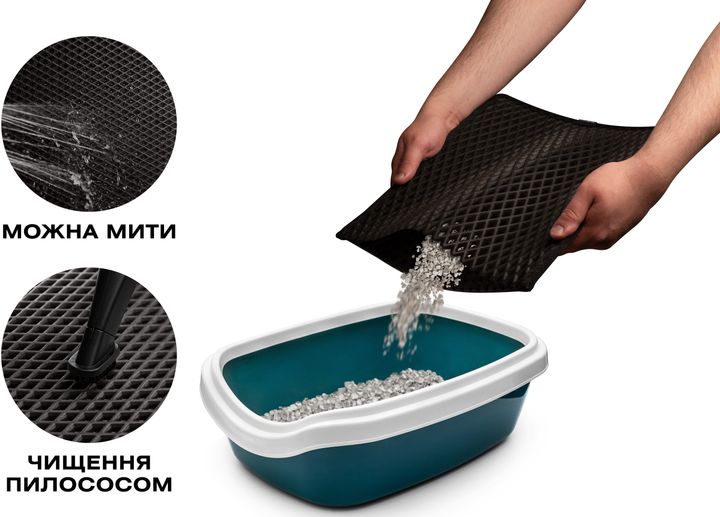 Коврик двухслойный для кошачьего лотка (туалета) EVAtech Kitty 60х40 ...