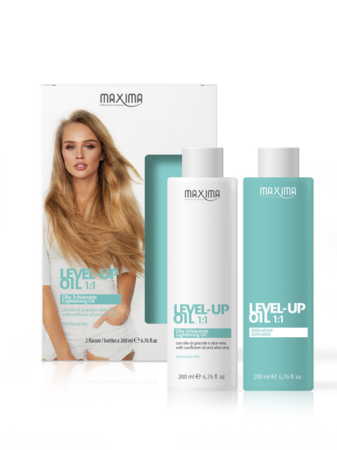 Осветляющее масло для волос Maxima Professional Level Up Oil 150 мл+150 ...