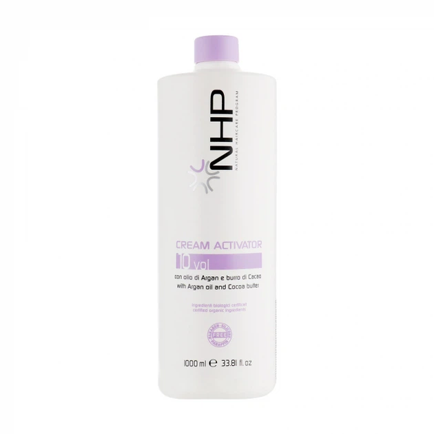 Кремоподібний оксидант 10 VOL (3%) з оліями аргани та какао NHP Cream Activator with Argan oil and Cocoa butter 10 VOL (3%) 1000 мл (8030778690556) - Фото 1 Кремоподібний оксидант 10 VOL (3%) з оліями аргани та какао NHP Cream Activator with Argan oil and Cocoa butter 10 VOL (3%) 1000 мл (8030778690556) - зображення 1