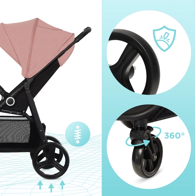 Прогулочная коляска Kinderkraft Grande Plus Pink (KSGRAN00PNK0000) - изображение 7