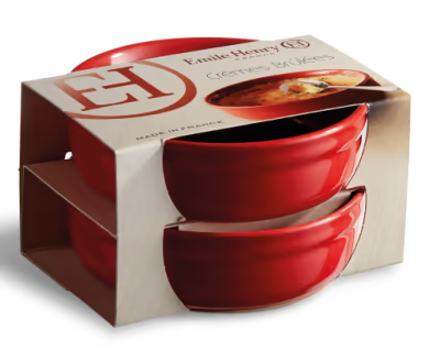 Набор форм для крем-брюле Emile Henry Ovenware 13 см, 2 шт красный (344013) - изображение 2