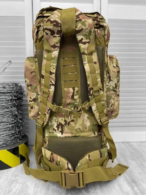 Тактический большой армейский рюкзак 100 л Светлый Мультикам - изображение 2